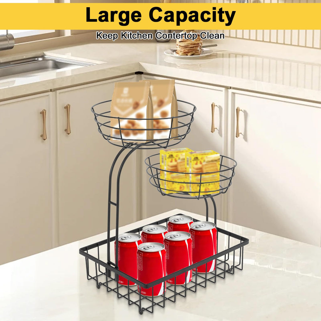 3 Tier Metal Fruit Vegetable Basket Y62914