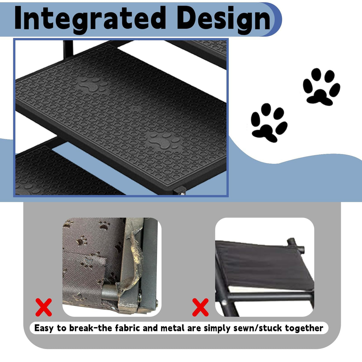 5-Step Foldable Non-Slip Plastic Dog Steps G2177