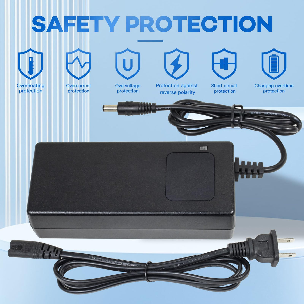 42V 3A Lithium Battery Charger with Display and Built-in Fan Q430