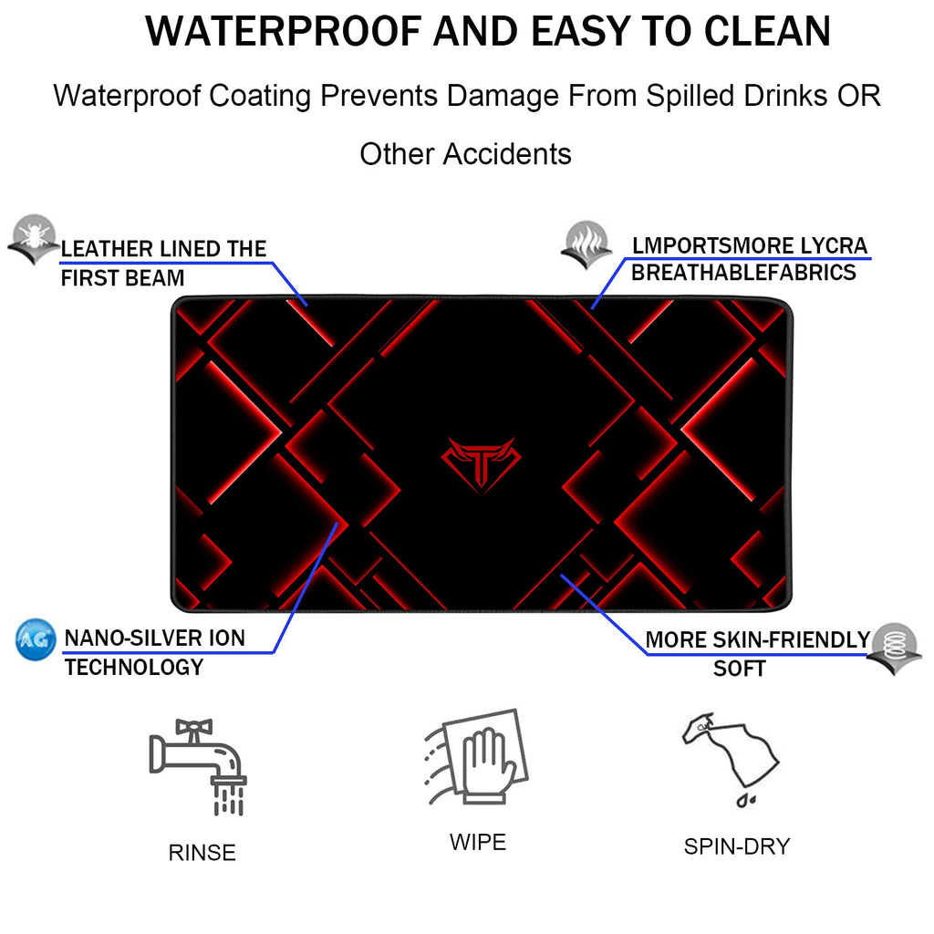 Large Waterproof Gaming Mouse Pad with Stitched Edge R553