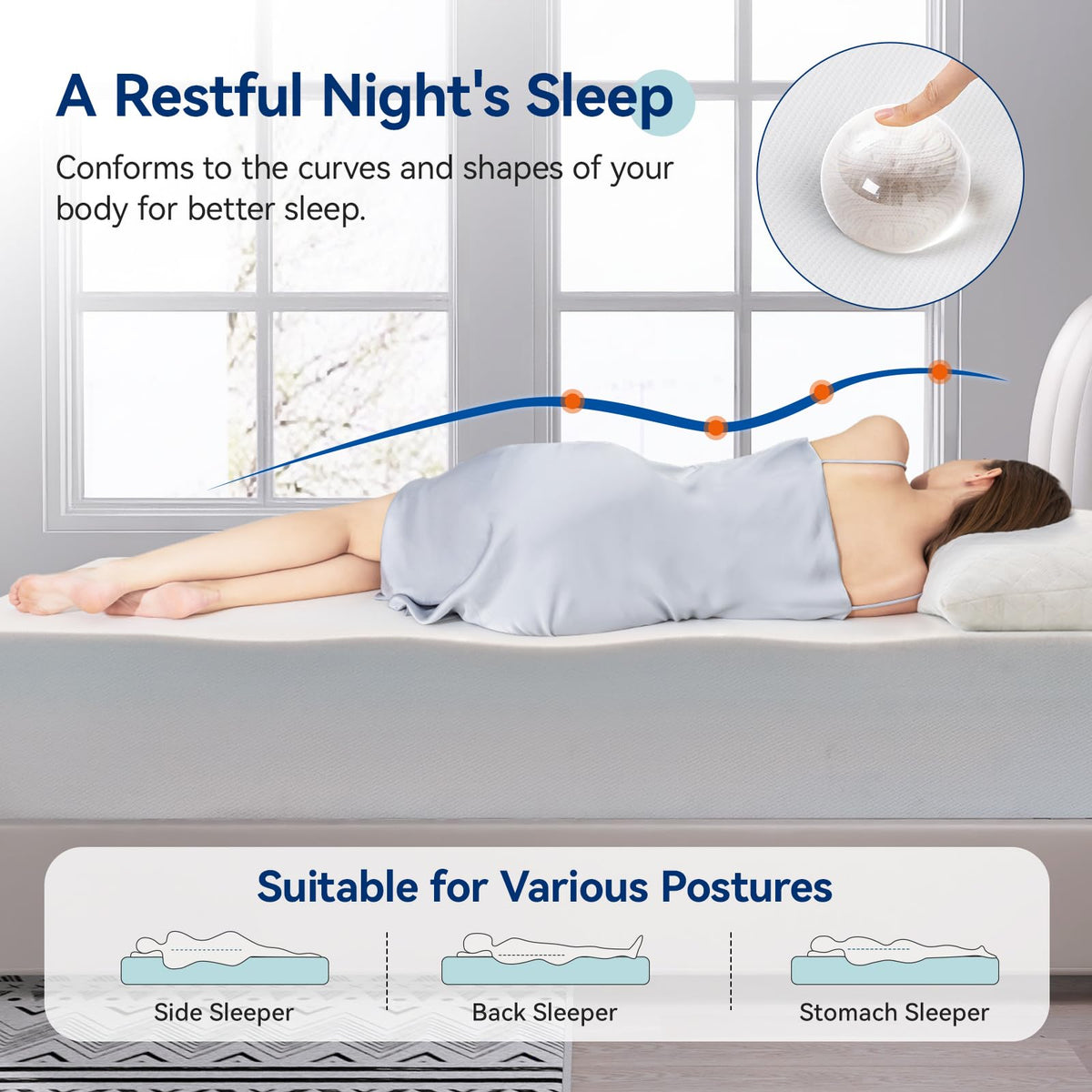 Memory Foam Mattress Medium Firm 12 Inch Full S753653