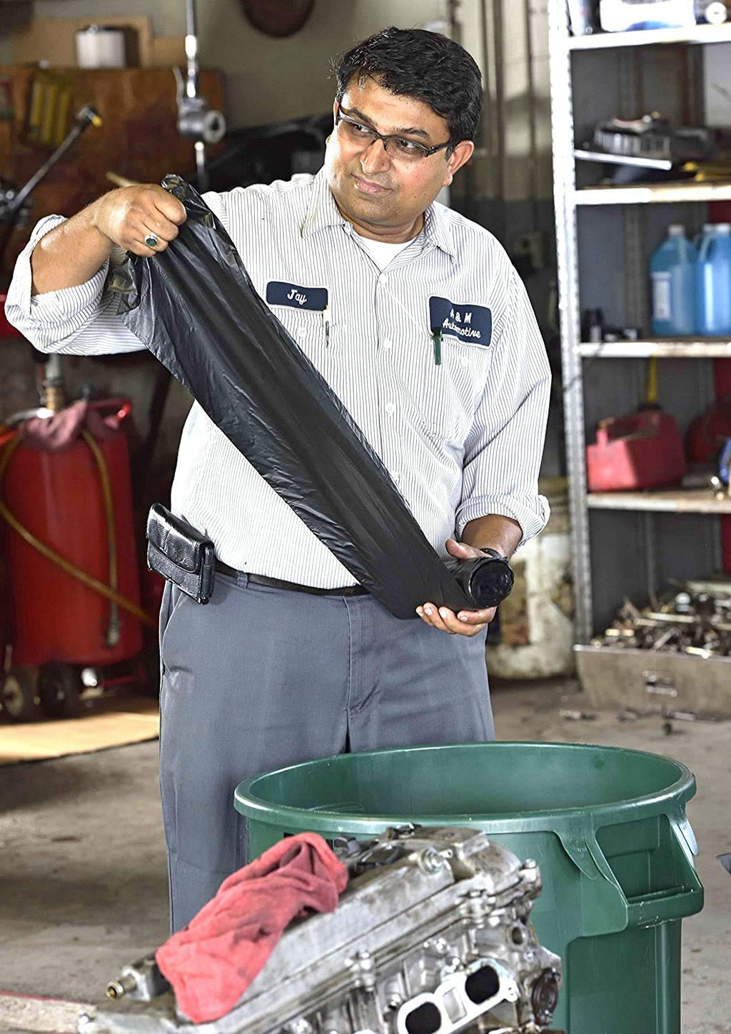 40-45 Gallon Black Heavy Duty Trash Bags Pack of 100 T408