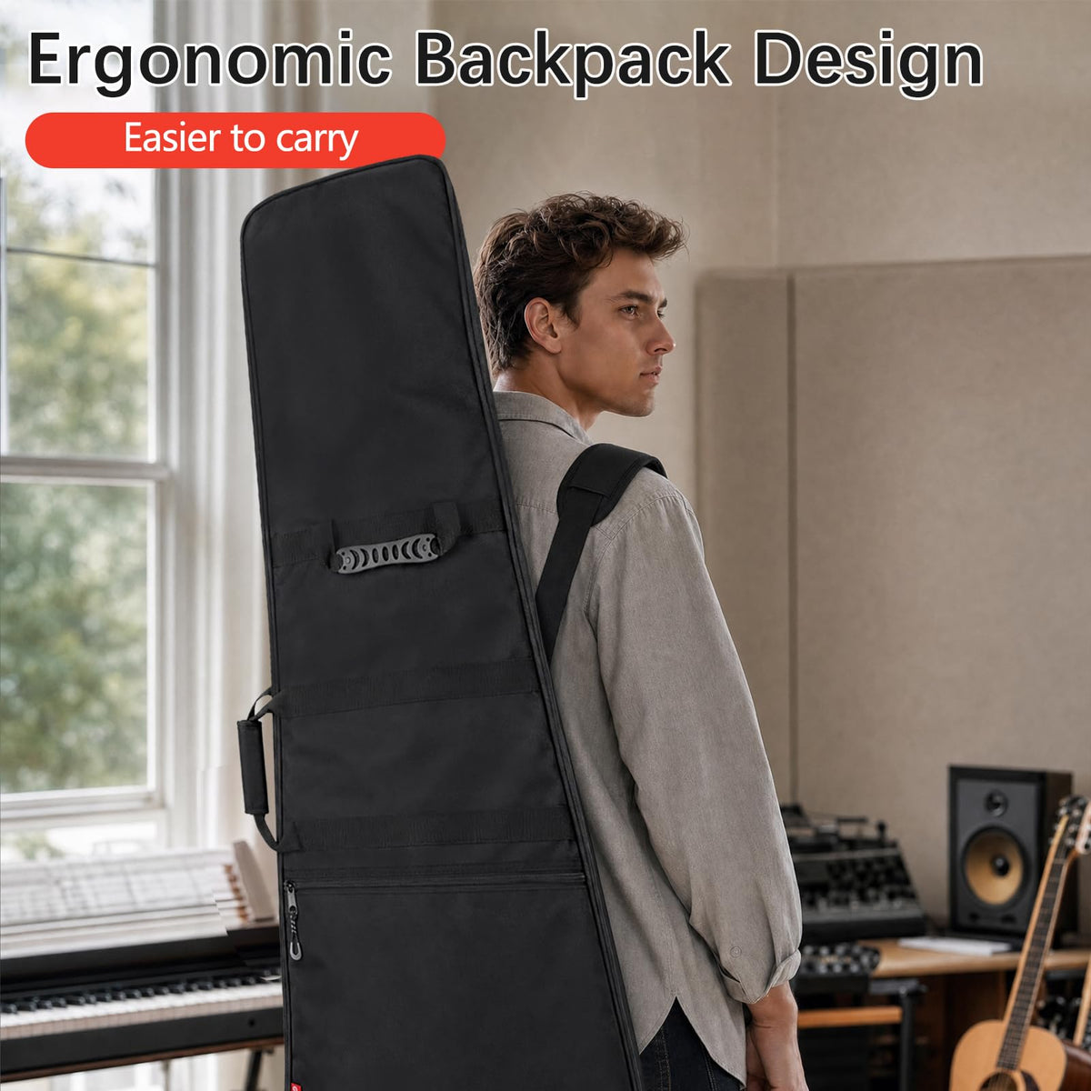 Electric Guitar Gig Bag Padded Water-Resistant S27327
