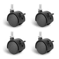 1.5 Inch Swivel Stem Caster Wheels with Locking Brake 4 Pack S4917