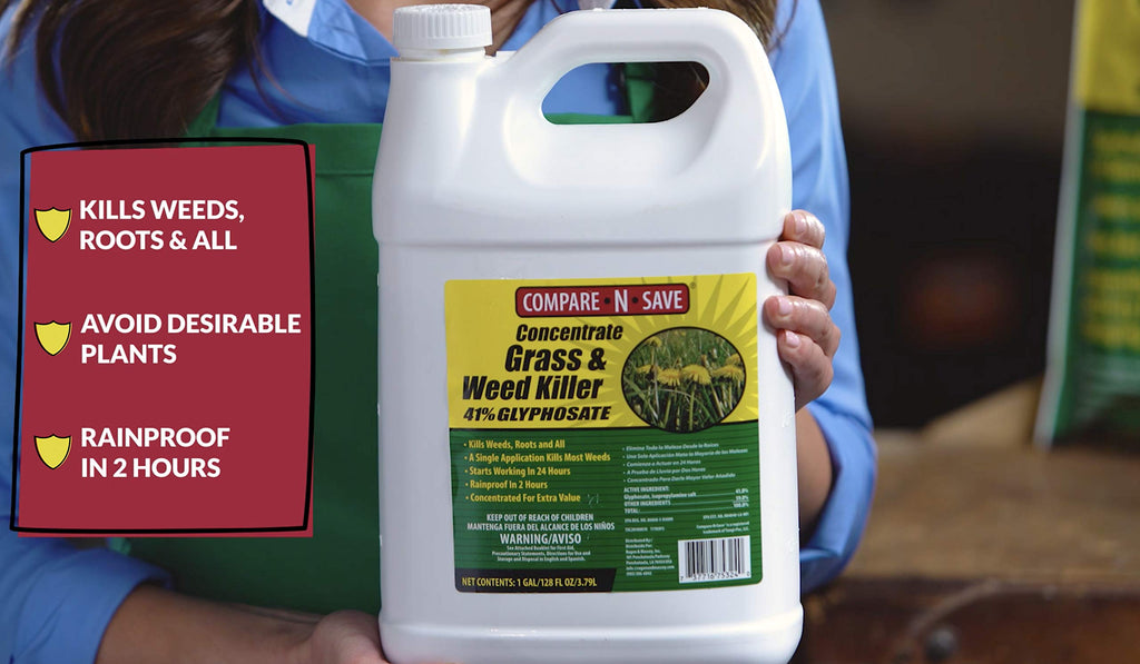 Glyphosate Concentrate Grass & Weed Killer Herbicide, 16-ounce I107