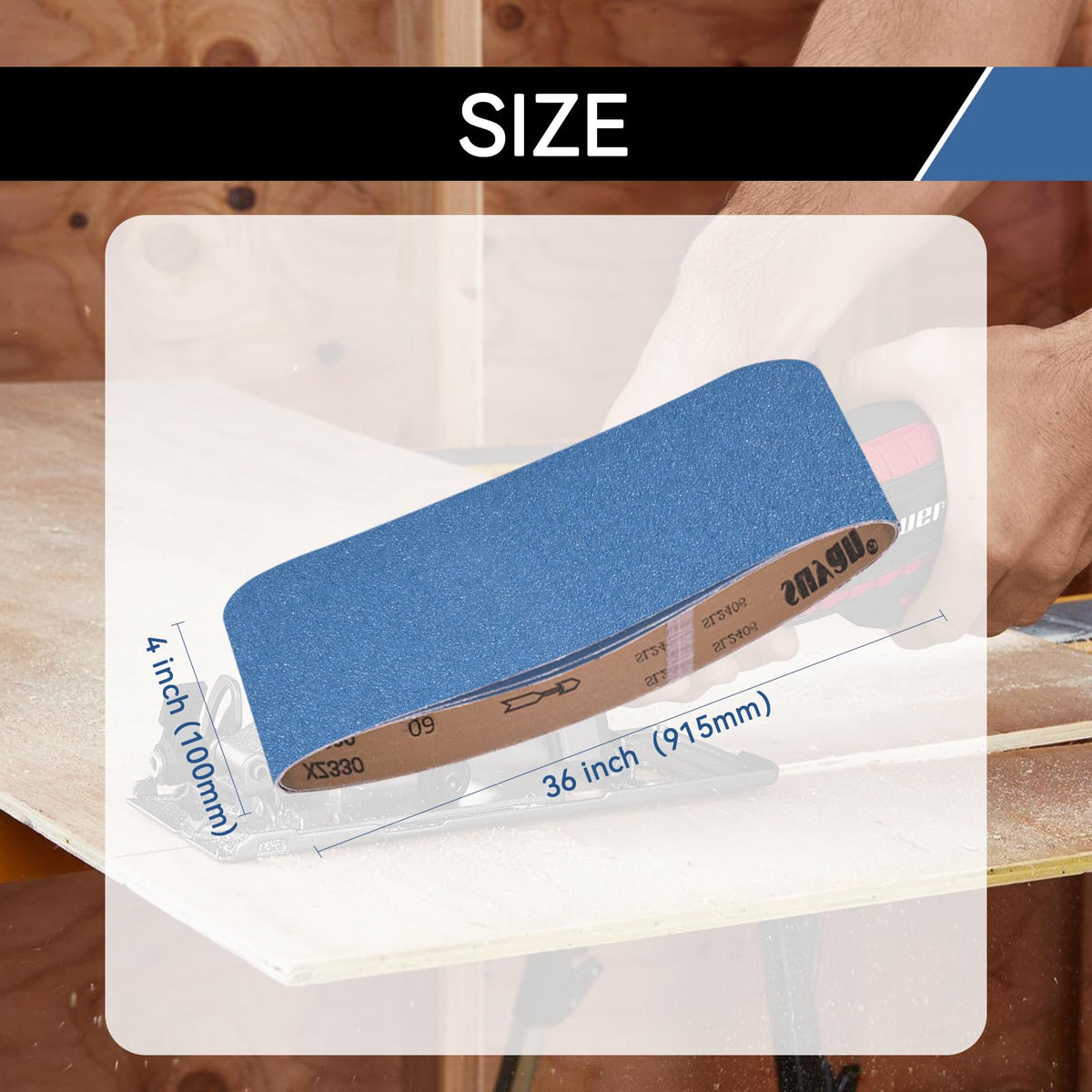 4x36 Inch 18 Pcs 6 Grits Zirconia Sanding Belts I480995