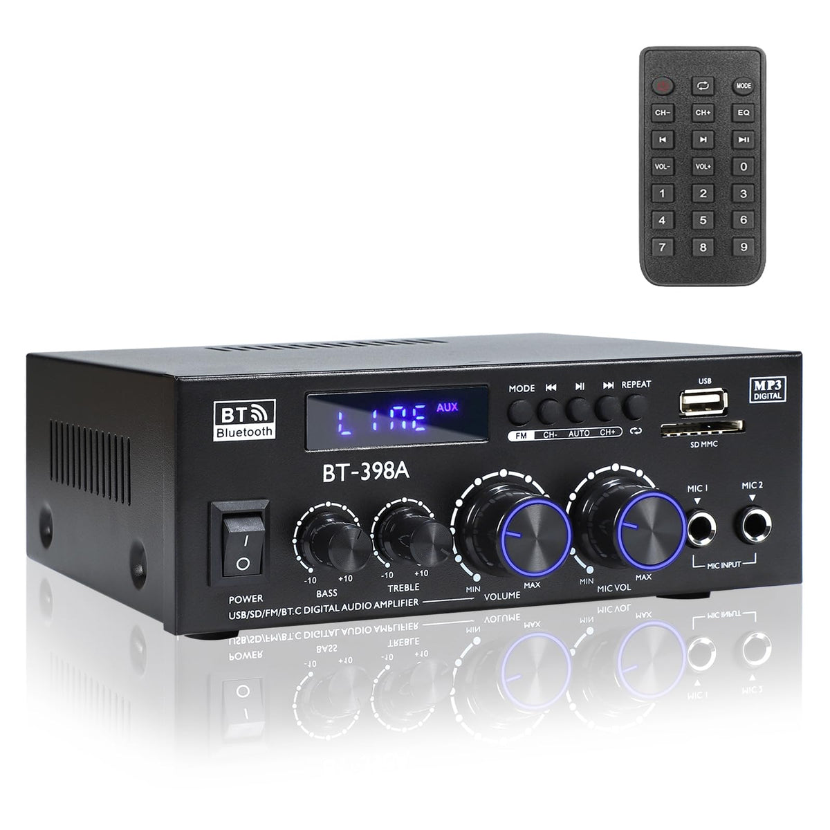 Bluetooth 5.0 Stereo Receivers, 2 Channel 450W Home Amplifier L150628