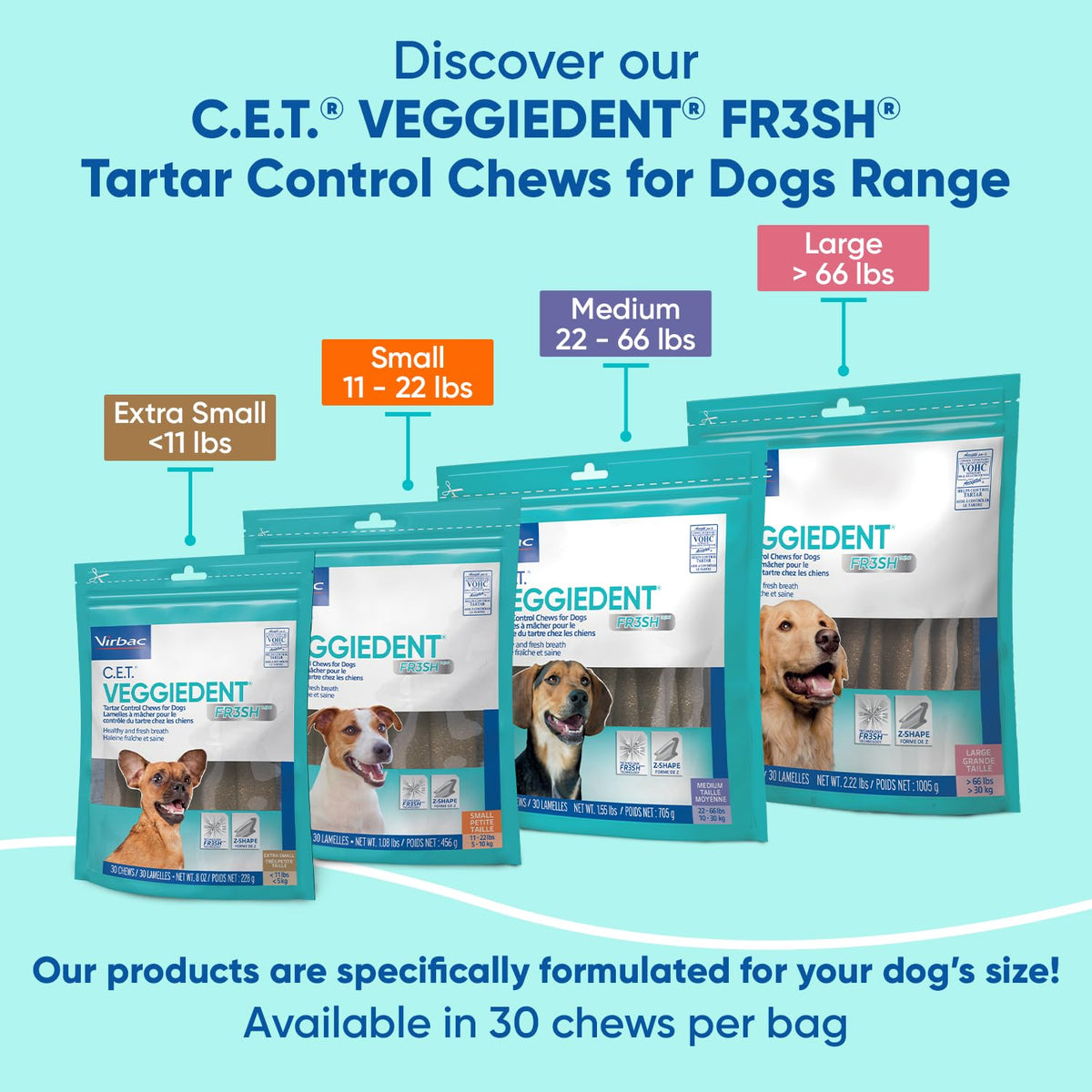 Plaque and Tartar Control Chews for Dogs, Medium B58212