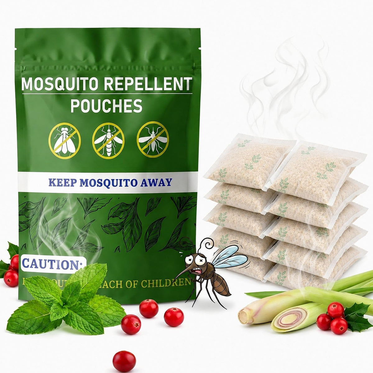 Natural Mosquito Repellent 10 Pouch B563