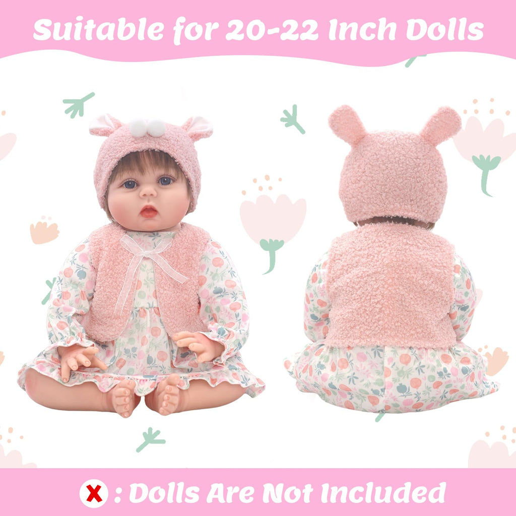 20-22 Inch Reborn Baby Doll Clothes & Accessories Set A12719