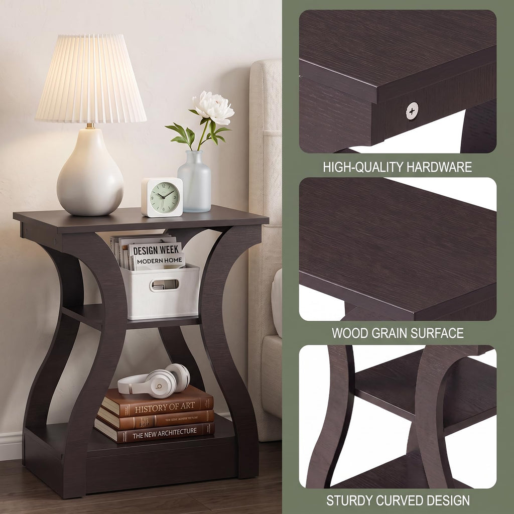 Brown End Tables Set of 2 Q945