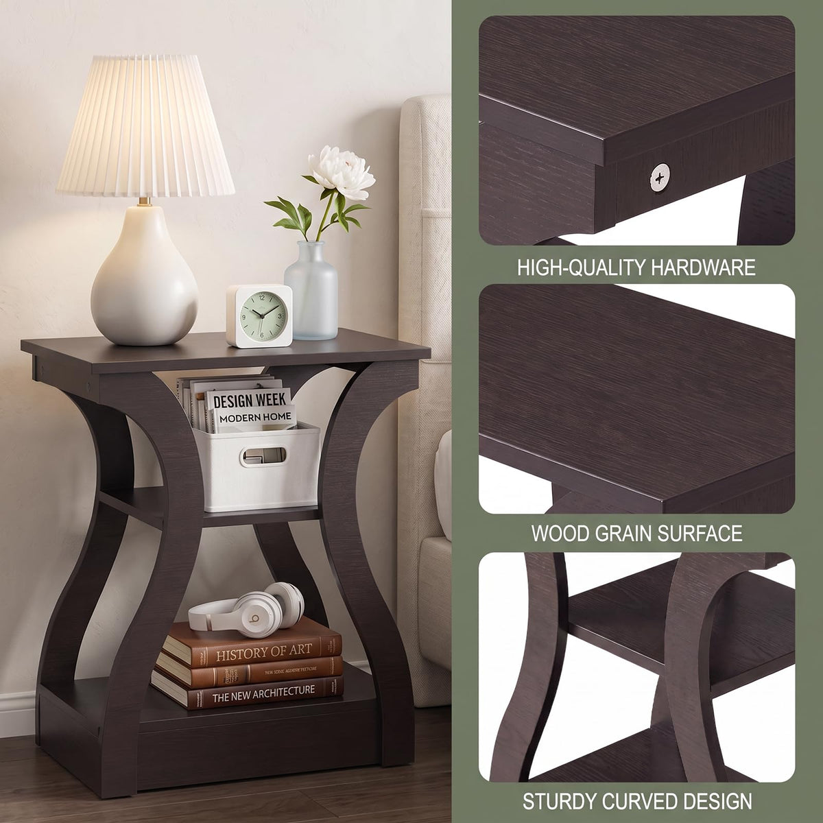 Brown End Tables Set of 2 Q945