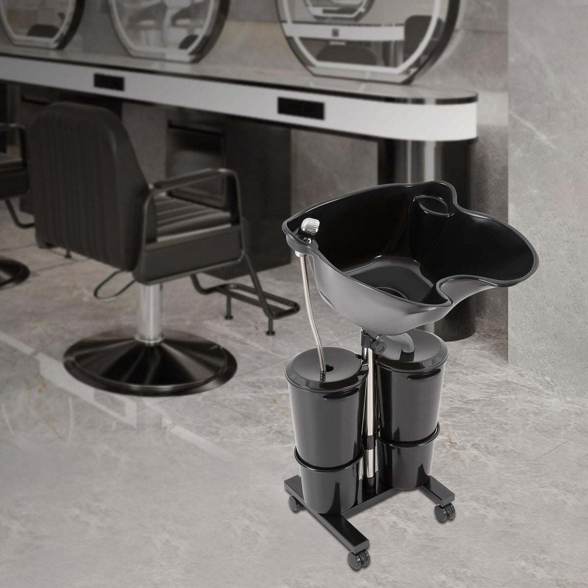 Electric Portable Shampoo Bowl with 2 Buckets V969