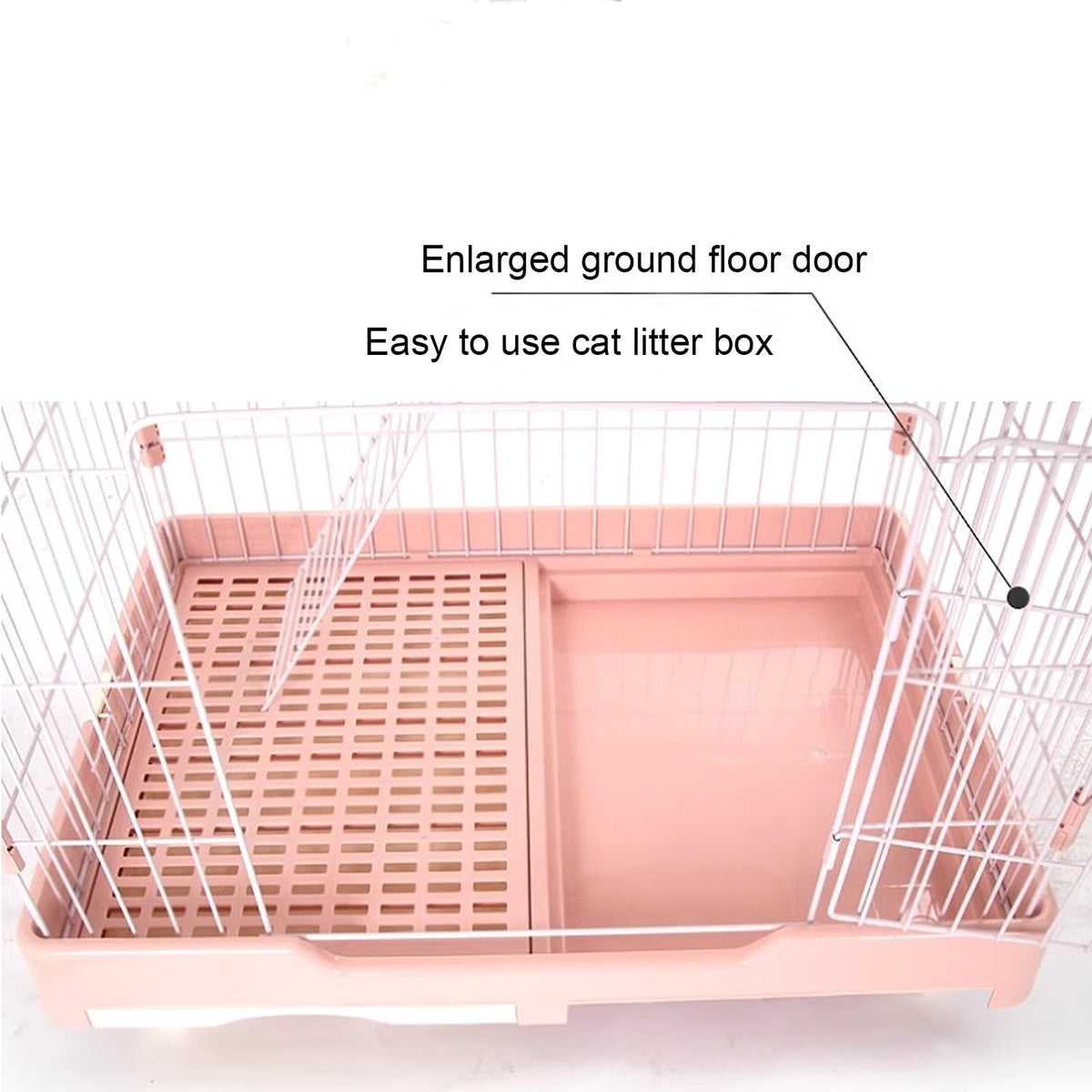 Foldable 4 Tier Detachable Cat Cage with Hammock B161