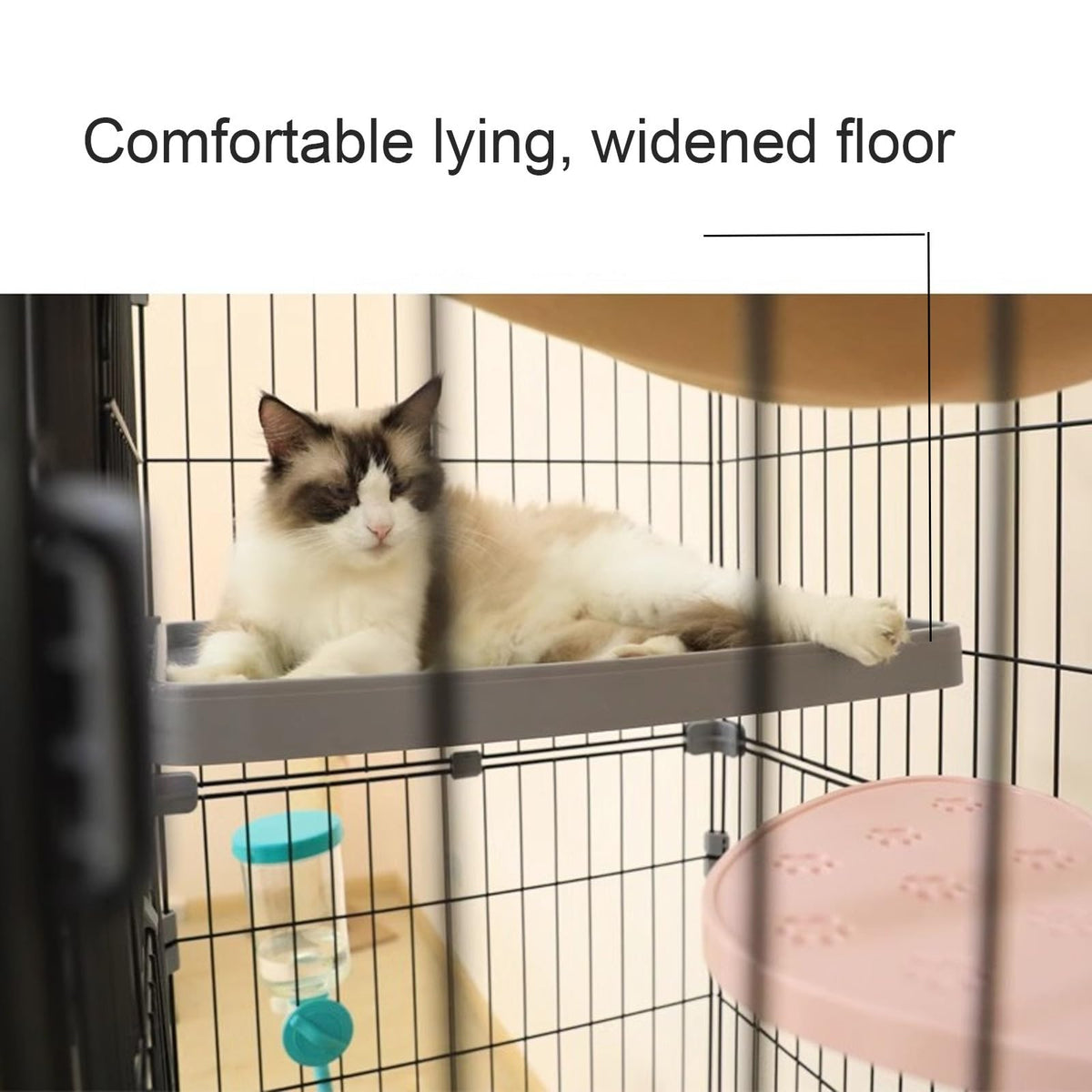Foldable 4 Tier Detachable Cat Cage with Hammock B161