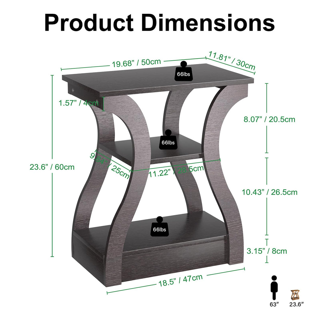 Brown End Tables Set of 2 Q945