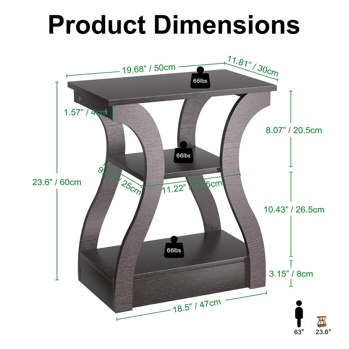 Brown End Tables Set of 2 Q945