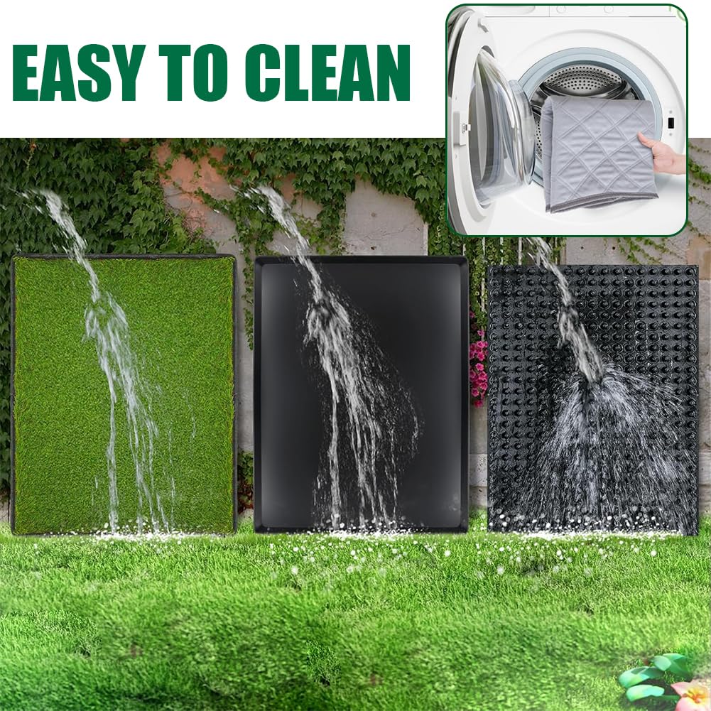 Reusable Pet Grass Potty with 2-Pack Replaceable Artificial Grass C579