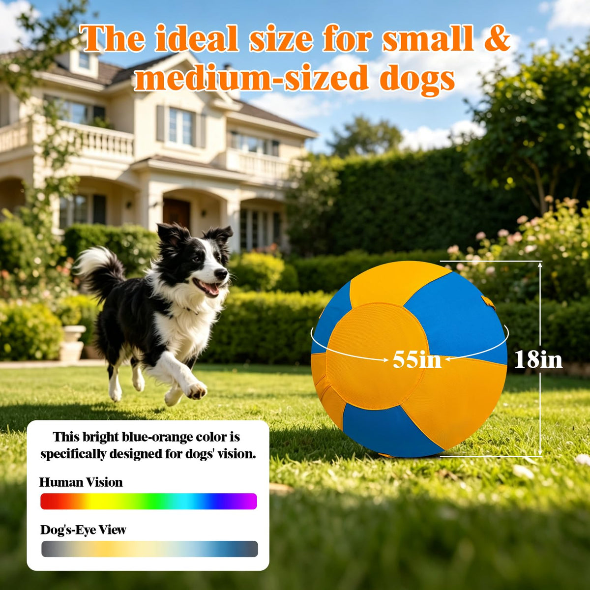 18 Inch Heavy Duty Herding Ball for Dogs with 3 Handles X398