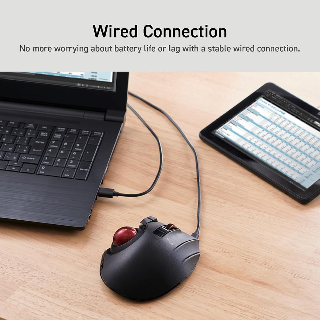 Wireless Ergonomic Thumb Control Trackball Mouse X71216
