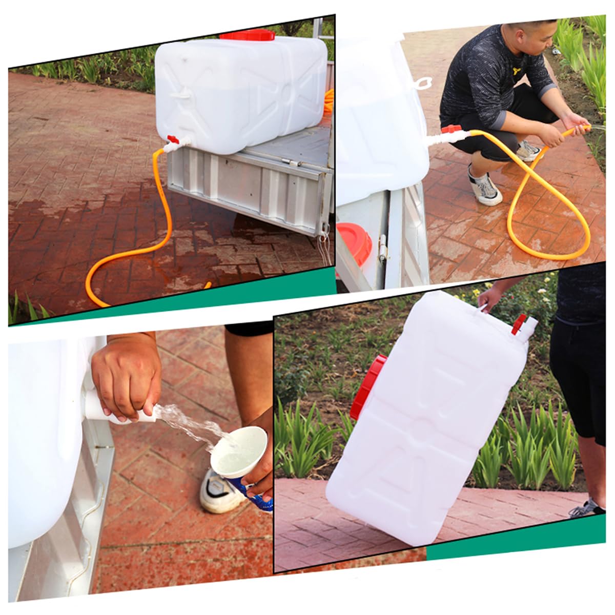 Plastic Water Tank 25L Food-Grade Rectangular with Faucet B11293