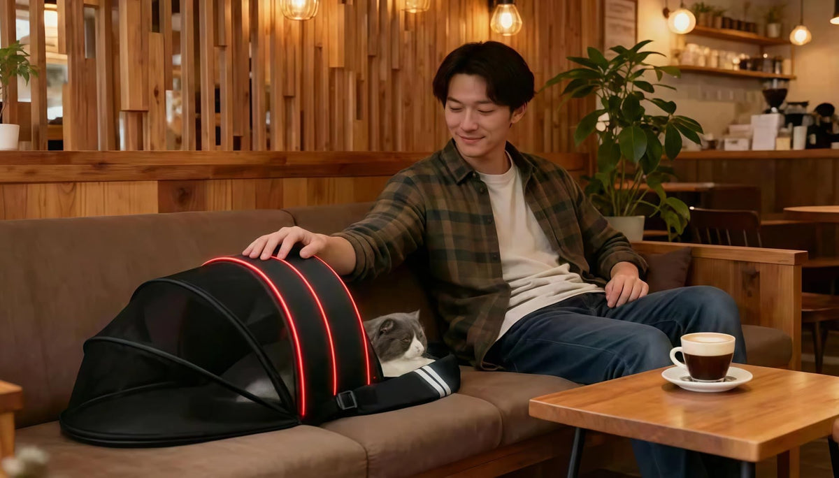 Expandable Dog Backpack Carrier with Breathable Front Opening-Black L56638