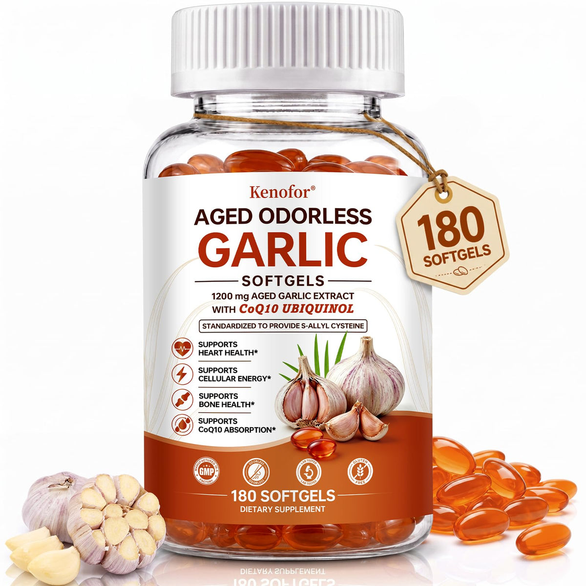 Aged Garlic Extract Softgels 1,200 mg 180 Softgels U904