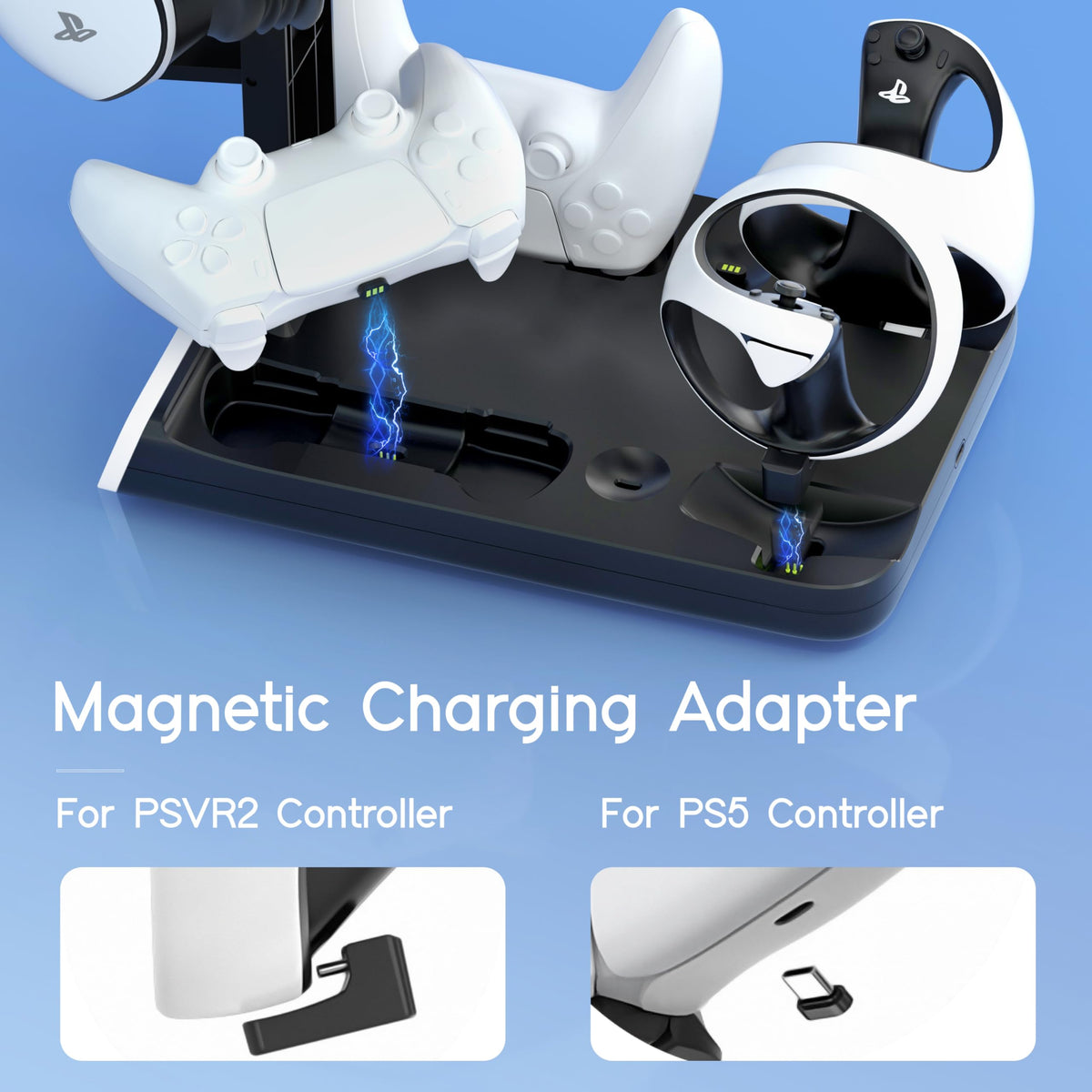 Controller Charging Dock with LED Light and Type-C Cable D3629