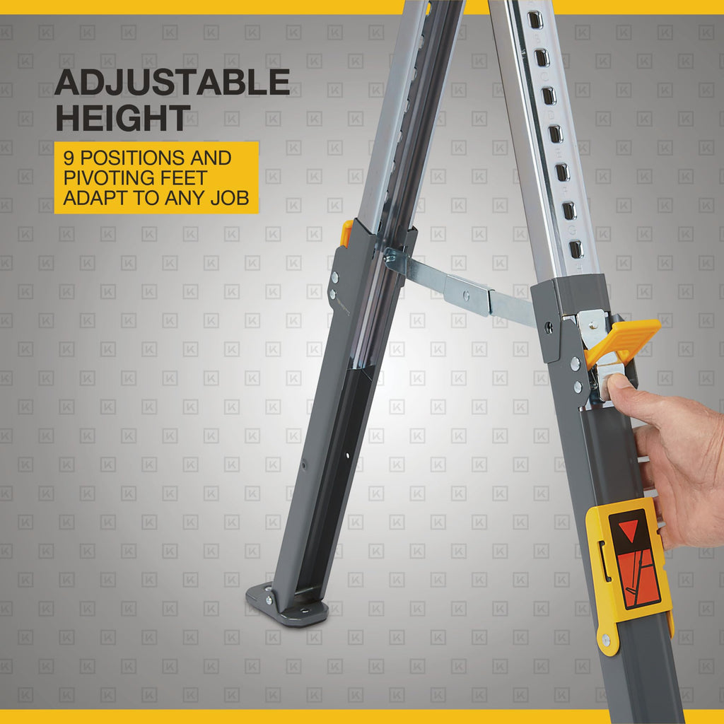 32in. Adjustable Steel Sawhorse 1300-Lb. Capacity E362