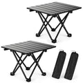 2 Pack Black Foldable Camping Table V71097