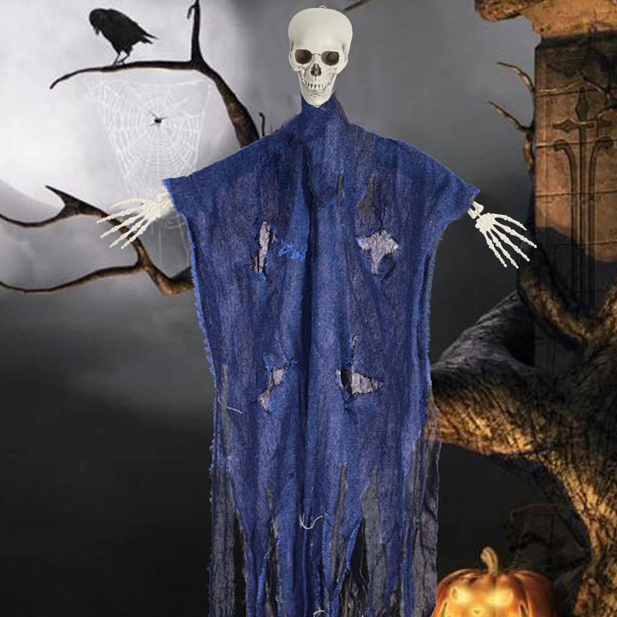 5.4FT Poseable Life Size Plastic Skeleton C58841
