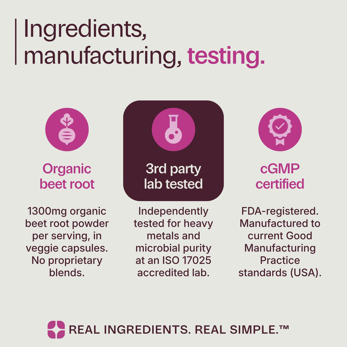 Organic Beet Root Capsules 1300mg 60ct F4217