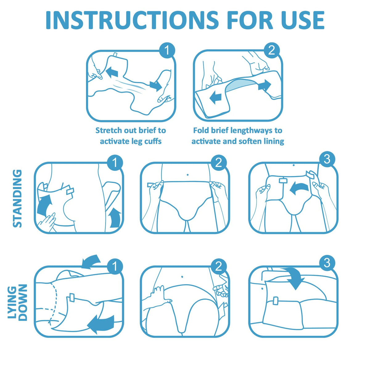 Adult Diaper 10 Pieces White Medium 28"-38" S328
