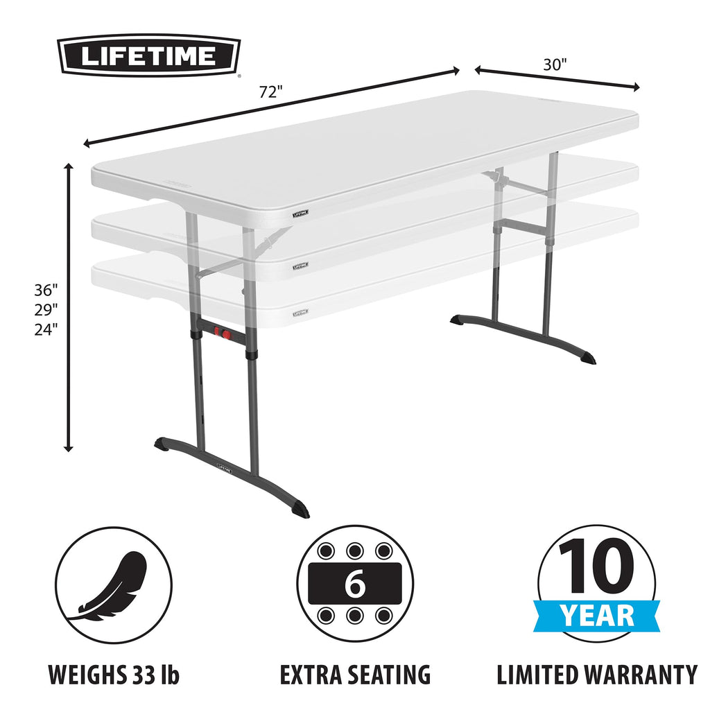 6-Foot Adjustable Height Nesting Table Z3567