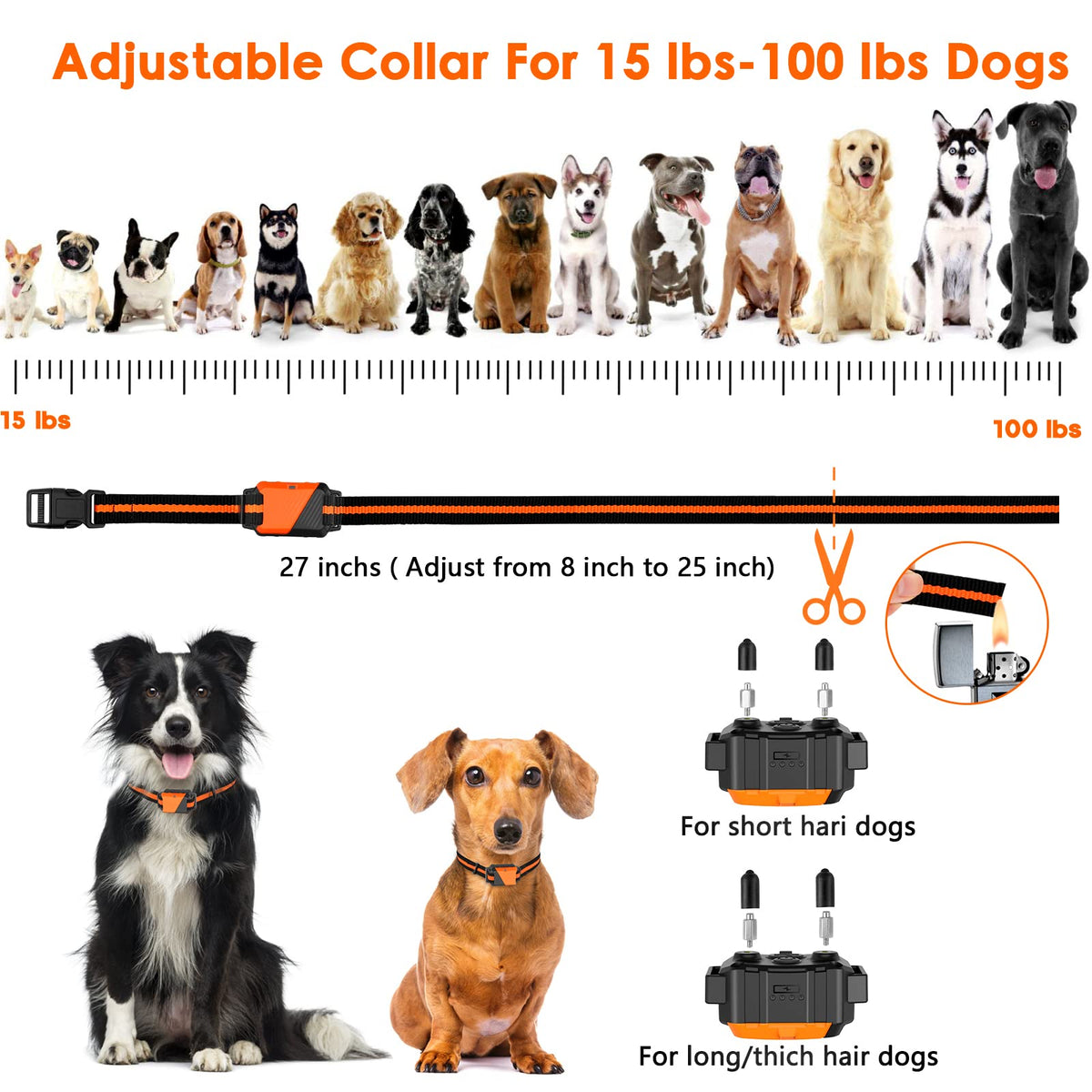 Dog Training Collar with Remote, 3 Modes Q9991