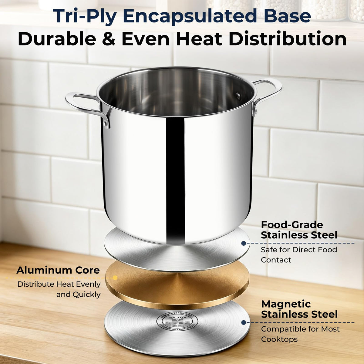 12 Qt Stainless Steel Stock Pot with Lid X15847
