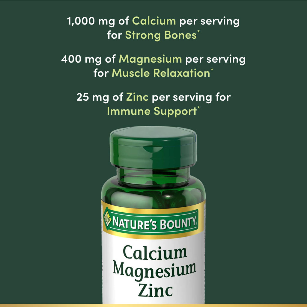 Calcium Magnesium & Zinc Caplets 100 Count P369