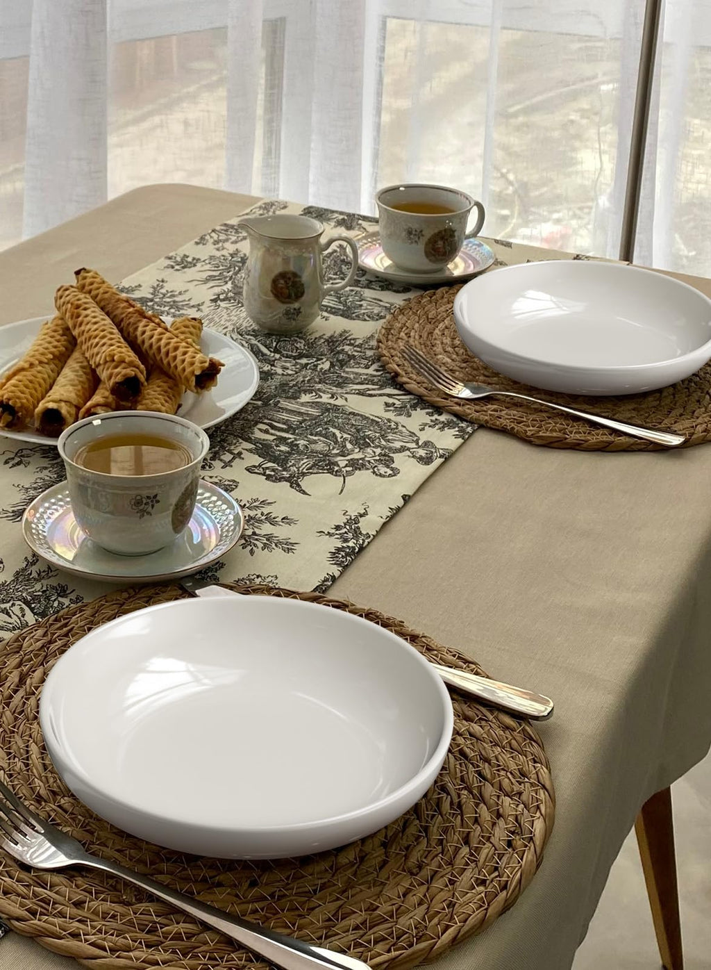 30oz Set of 4 White Porcelain Pasta Bowls P53282