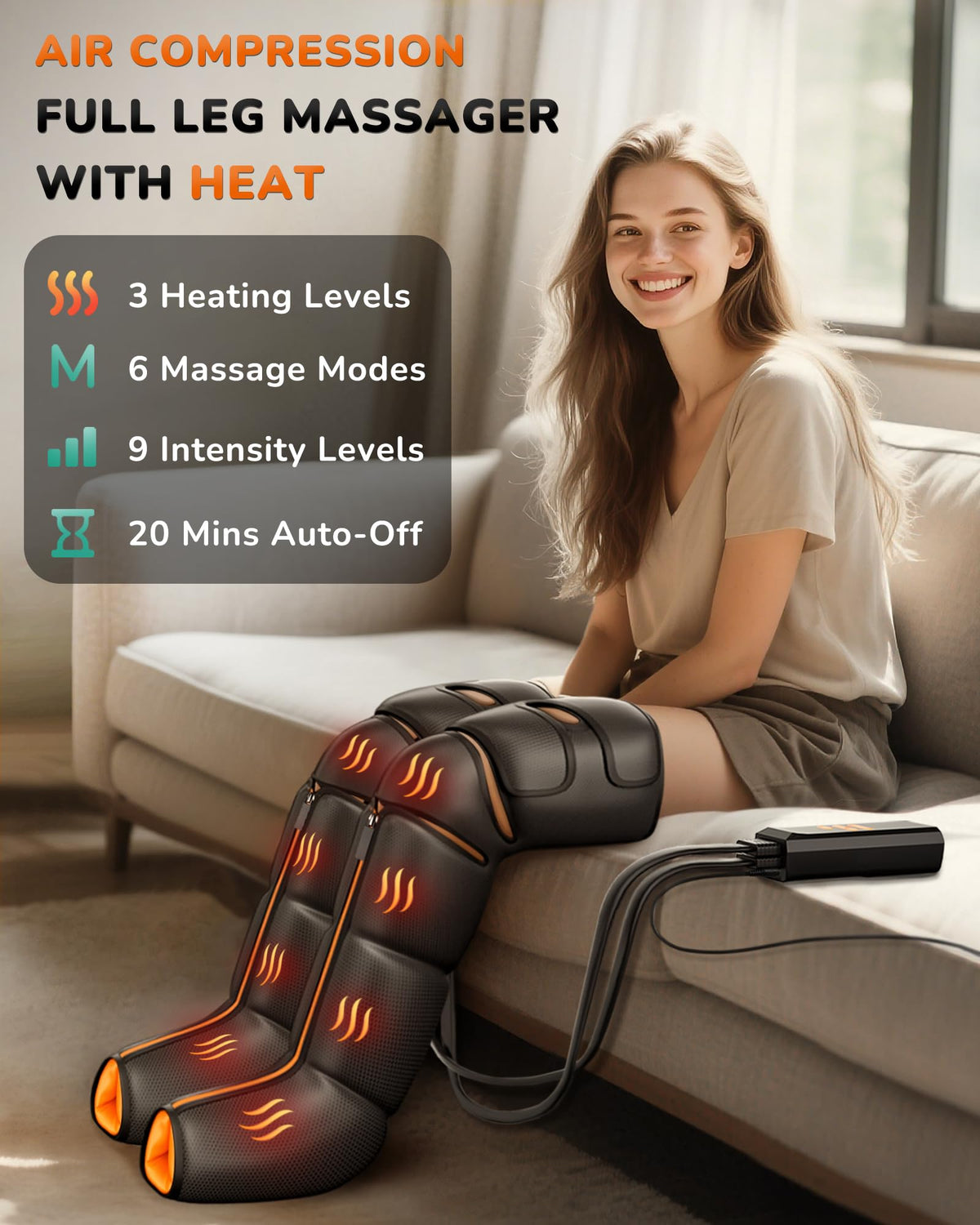 Leg Compression Massager with Heat S36508