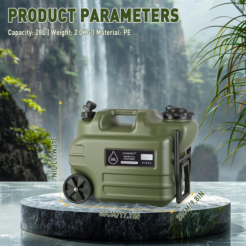 7.4 Gallon Water Jug with Wheels & Handle I97038