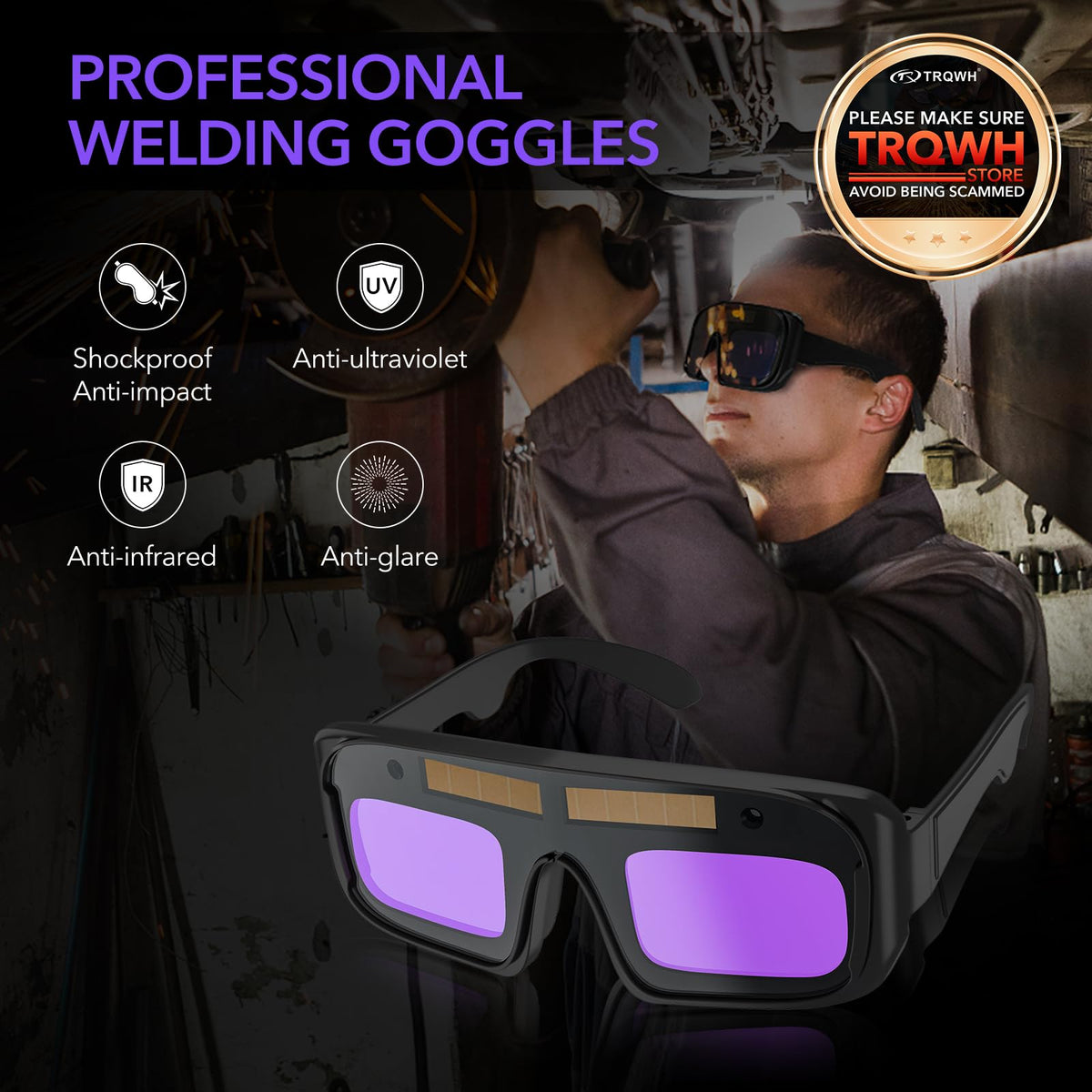 Auto Darkening Welding Glasses C386