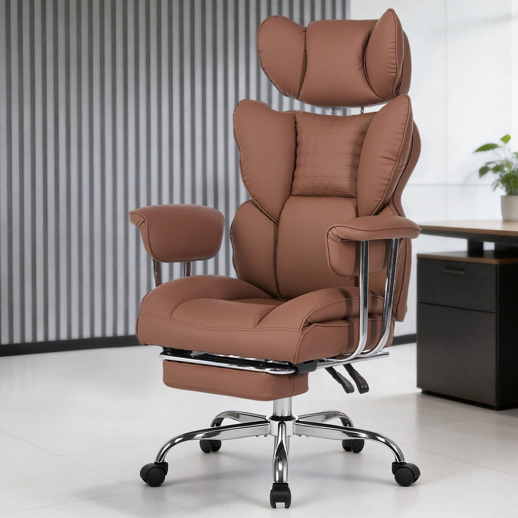 Big and Tall Home Office Desk Chair with Footrest M131573