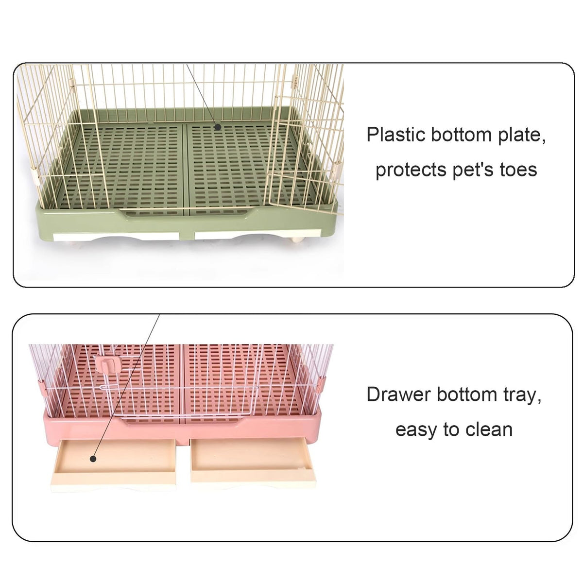 Foldable 4 Tier Detachable Cat Cage with Hammock B161