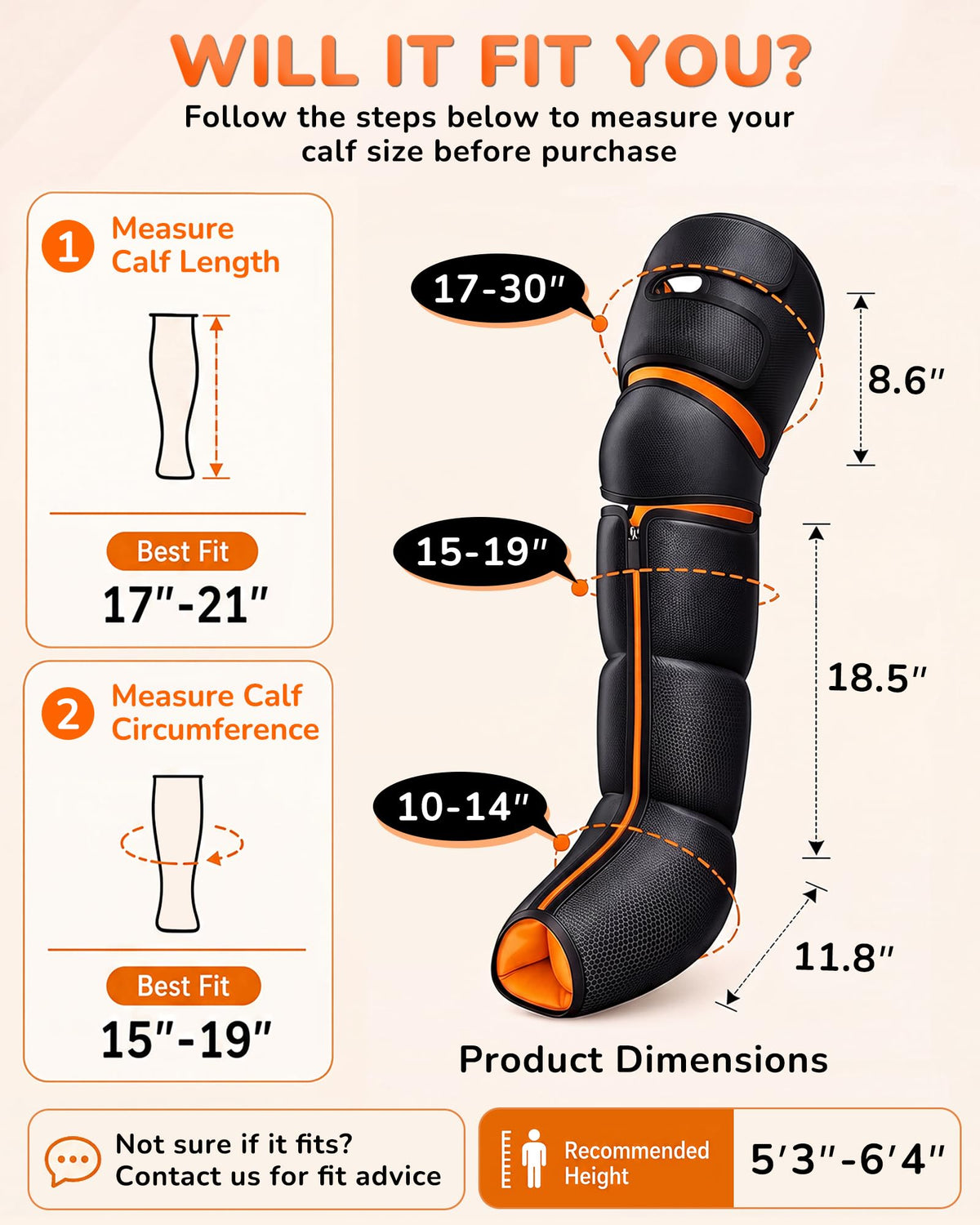 Leg Compression Massager with Heat S36508