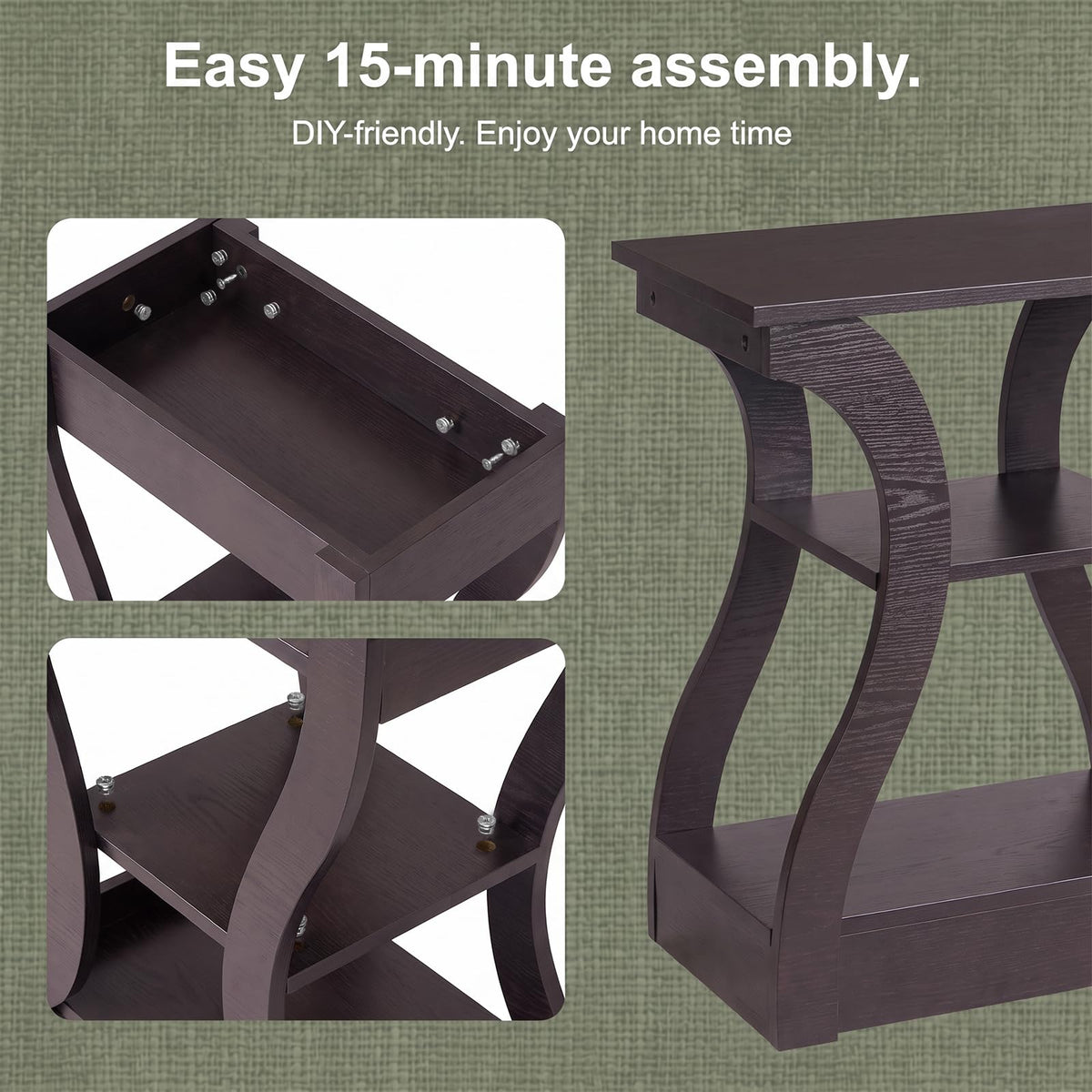 Brown End Tables Set of 2 Q945