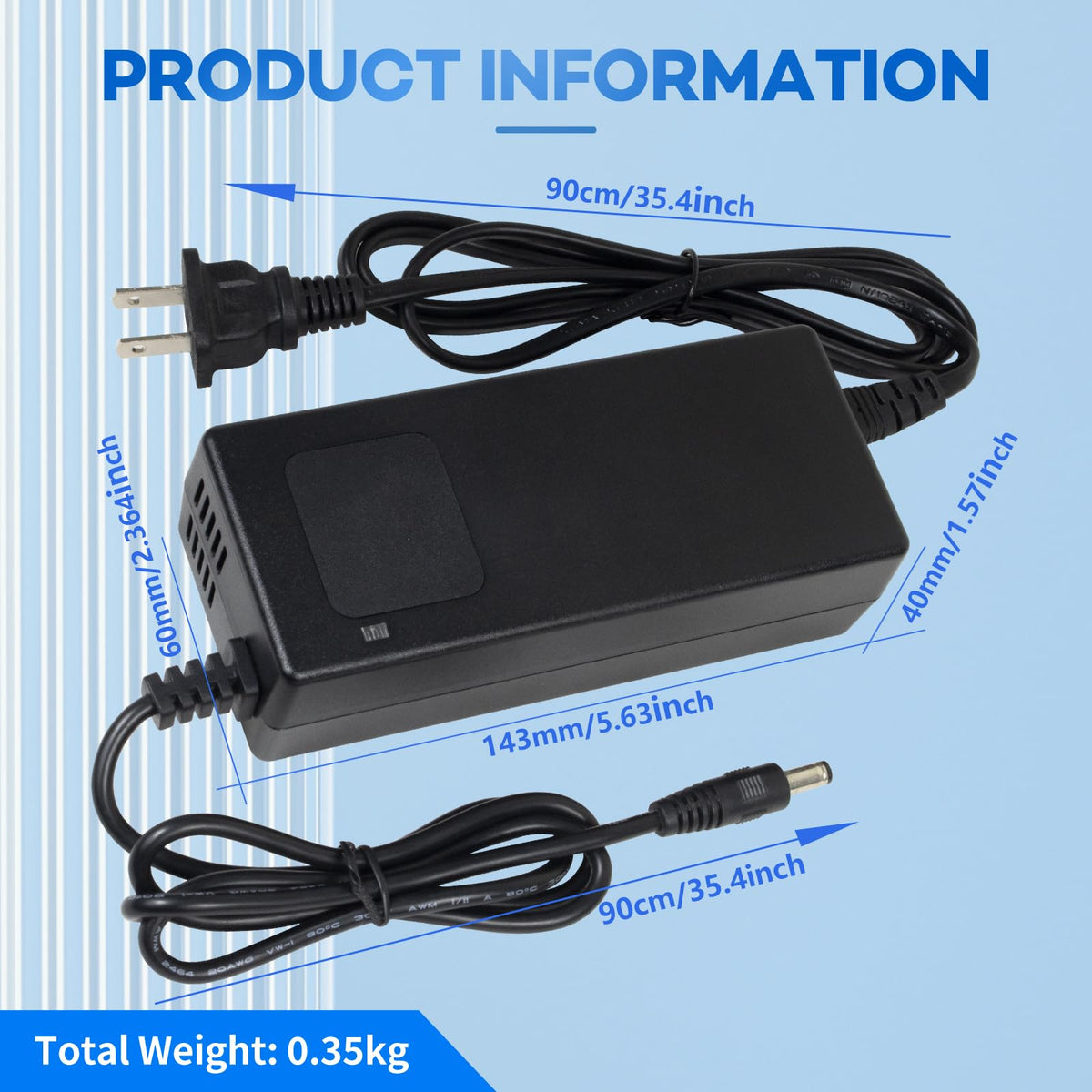 42V 3A Lithium Battery Charger with Display and Built-in Fan Q430
