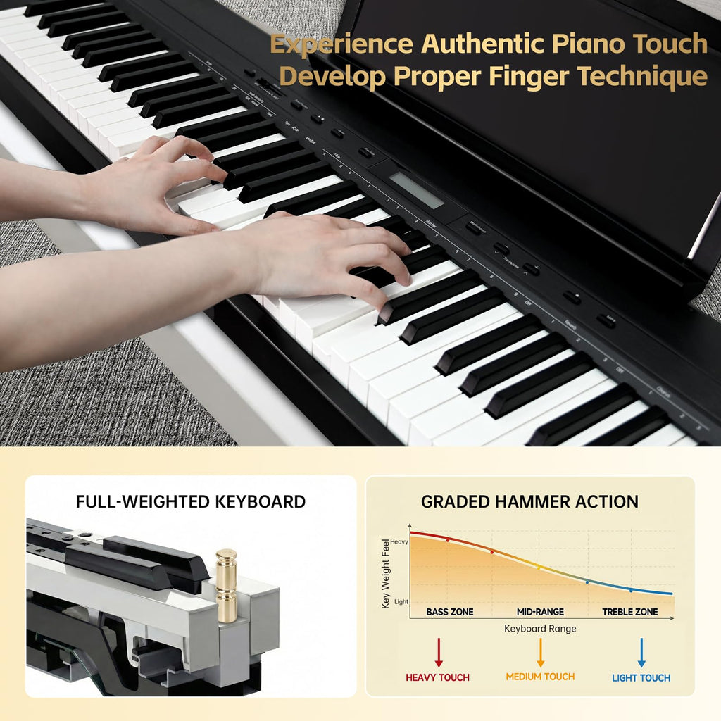 88 Key Weighted Digital Piano with Graded Hammer Action B17327