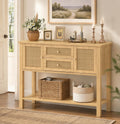 Rattan Console Table with 2 Doors & 2 Drawers T11446