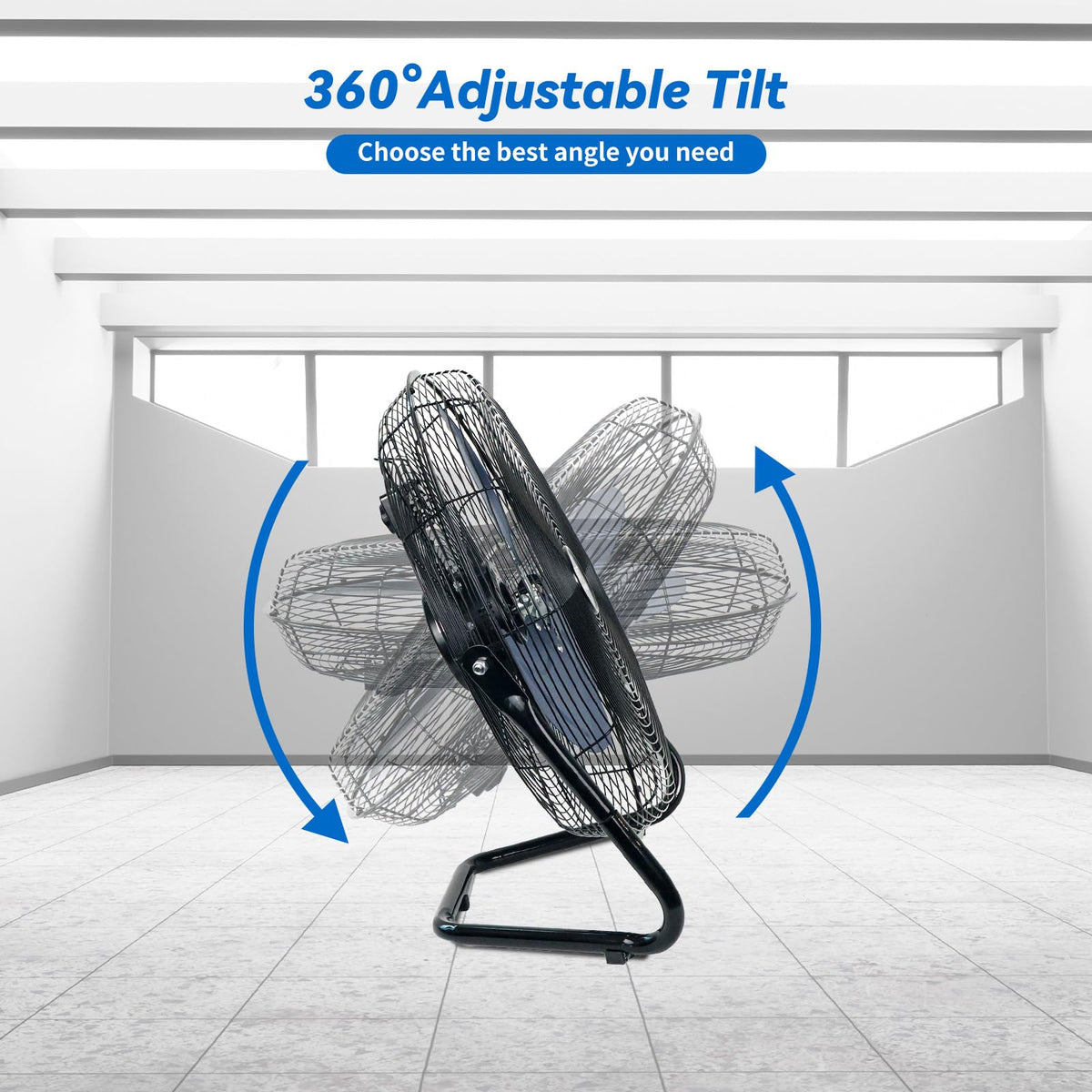 20 Inch High Velocity Floor Fan and 5000W Electric Garage Heater S43801