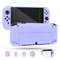 Purple Case for Nintendo Switch OLED Model with Screen Protector and 4 Thumb Grip Caps M204906